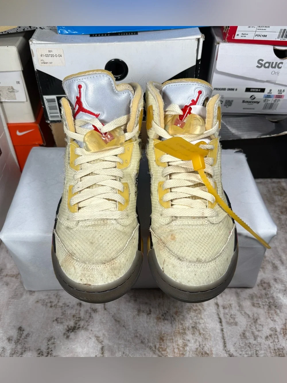 Size 5.5 - Jordan 5 SP x Off-White Mid Sail